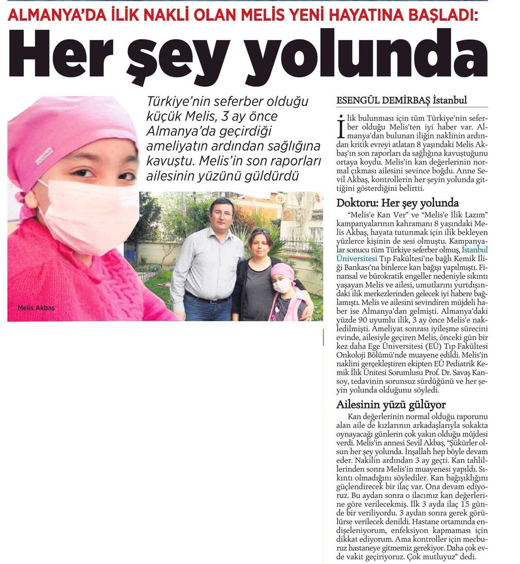 HER SEY YOLUNDA Yayın Adı : Milliyet Sayfa : 18