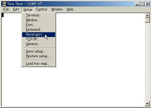Seri iletişim ( RS-232C ) (b) Teraterm 2