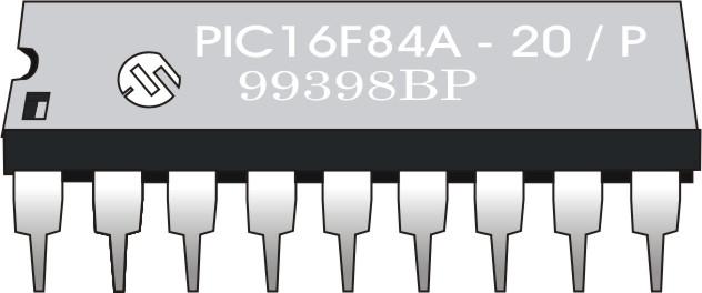 PIC in yapısı Bölüm 3 PIC in yapısı 1 PIC16F84 (1) PIC16F84 RA2 RA3 RA1 RA0 RA4/T0CLKI MCLR GND RB0,INT RB1 PIC16F84 OSC1/CLOCKIN OSC2/CLOCKOUT +Vcc RB7 RB6 RB2 RB3 RB5 RB4 Şekil 3-1 PIC16F84 Her bir