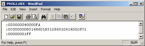 PIC programlamanın temelleri HEX FORMATINDA DOSYA MPASM assembler derleme sonunda başarılı oldu ise kaynak dosya adında fakat uzantısı HEX olan bir dosya meydana getirir.