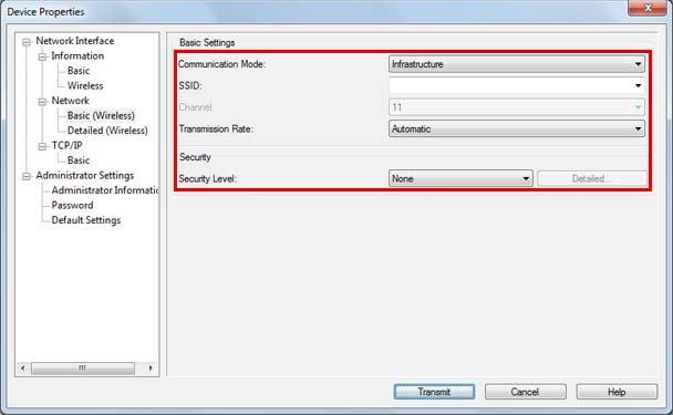 Security Level WEP-64bit (40bit) veya WEP-128bit (104bit) ise: Ayarlar Input using hex WEP Key: Key Index: Açıklama WEP Key değerinin on altılık sayı olarak girilmesi için onay kutusunu işaretleyin.