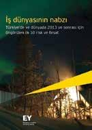 tarafından belirlenen ilk 10 fırsat Küresel Türkiye 1 Ürün, hizmet ve operasyonlarda inovasyon Gelişmekte olan pazarlardaki talep artışı İş Dünyasının Nabzı Riskler ve Fırsatlar EY olarak, İş