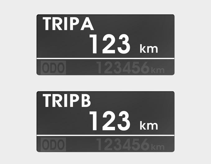 Aracınızın özellikleri A a ıdaki fonksiyonlardan birini seçmek için TRIP (YOL) dü mesine 1 saniyeden az bir süre basınız.