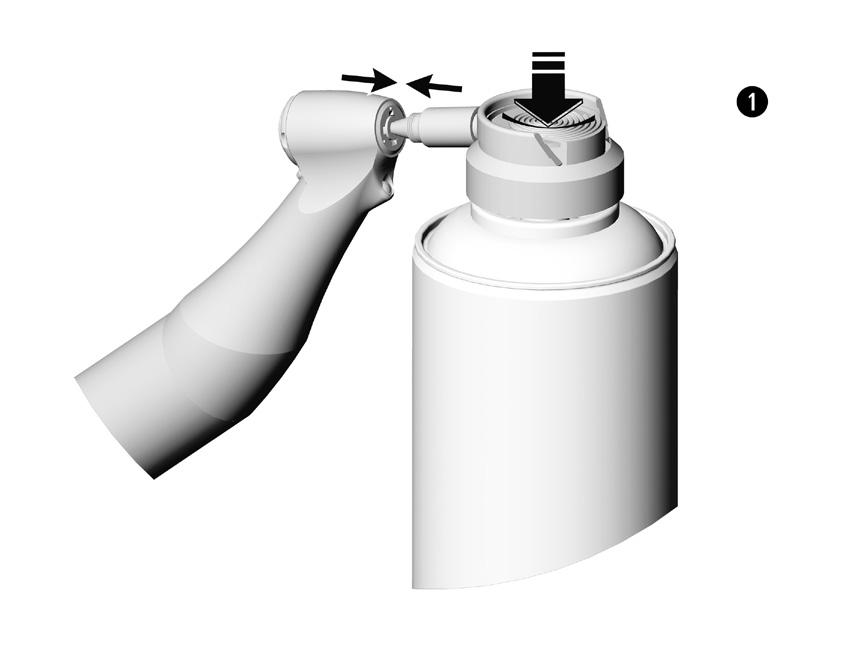 WS-91 L G, WS-91, WS-92 L G, WS-92 Tespit sisteminin haftalık yağlanması W&H Service Oil F1, MD-400 ile > Sprey başlığını (REF 02036100) yağ