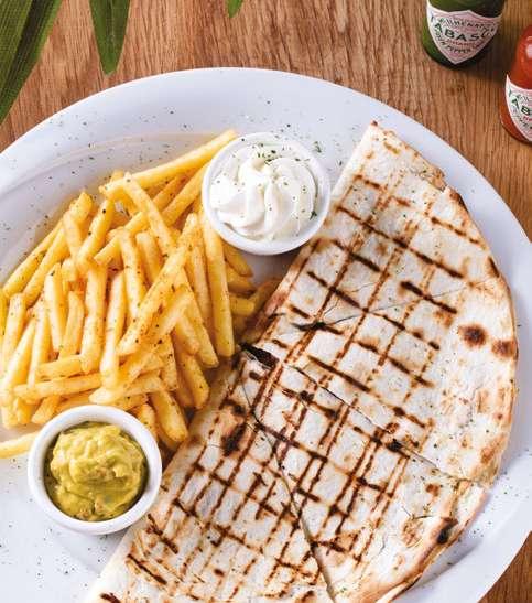 mantarlı dürüm quesadilla club sandviç DÜRÜMLER MANTARLI DÜRÜM Tavuklu 26,00 Etli 32,00 Jülyen tavuk veya dana et parçaları,