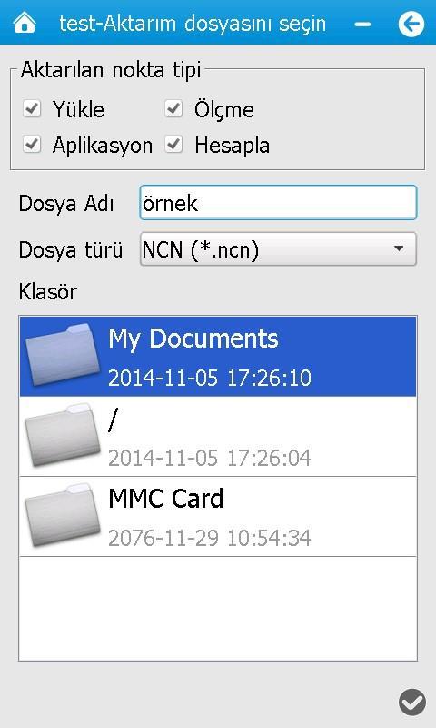 6-Aktar İş dosyalarımızı Aktarma yapmak için 3 tane seçim mevcuttur. 1. NCN Format Netcad Programı için oluşturulmuş NCN formatıdır. 2.