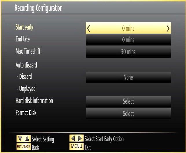 Duration: Displays duration between the starting and ending time. Repeat: Sets a timer to be repeated as Once, Daily or Weekly. Use or buttons to select an option.