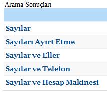 Kullanıcı sonuç ekranında çeşitli filtrelemeler yaparak 28 sonucu 5 e kadar indirgemiştir. Şekil 4. Arama sonuçlarının filtrelenmesi (Figure 4. Filtering of search results) Şekil 5.