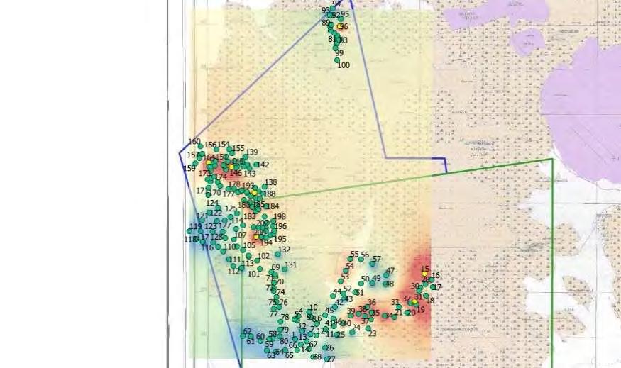 GRASS ile Çizgisellik Analizi Sahada yapılan yerinde analizlerin sonuçları konumsal olarak sayısal harita üzerinde gösterilmektedir.