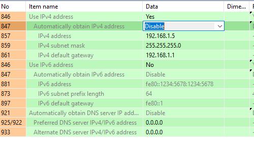 IP adresses kısmına girdikten sonra Enable olan bu kısmı