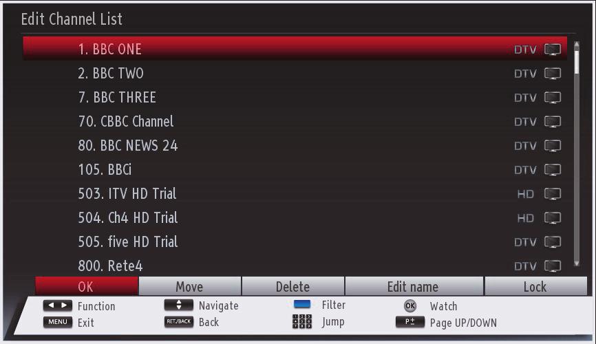 Changing Image Size: Picture Formats Programmes can be watched in different picture formats, depending on the transmission received.