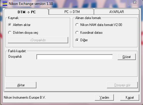 RS232C kabloyu bağlayınız ENT bas Gönder Nk : 50 Gerekli format seçildikten sonra [ENT] tuşuna basılmasıyla Şekil 5.