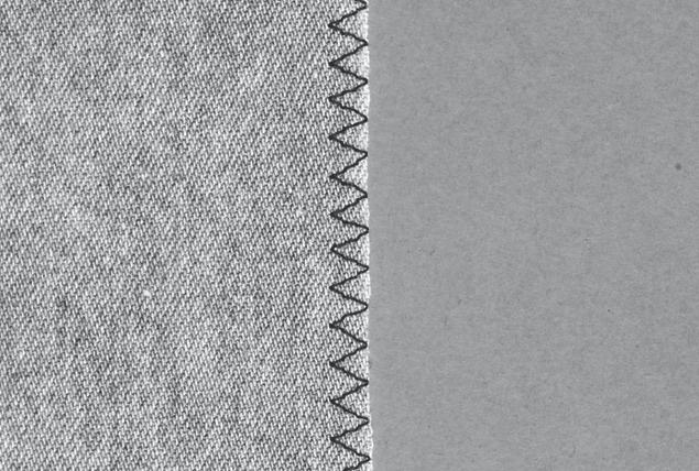 Dikiş teknikleri Üç adımda zigzag dikiş 05 numaralı (2.0 da 06) dikiş, işlenmemiş kenarlara sürfile yapılmasında kullanılabilir.