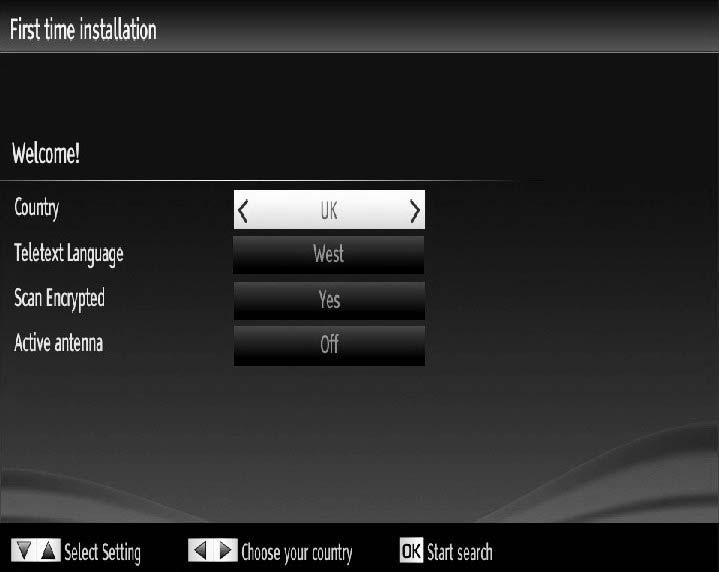 In the Main menu select the sub-menu using AV button and set the submenu using or buttons. To learn the usage of the menus, refer to the menu system sections.