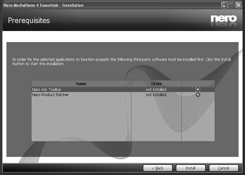 7. Use Typical installation and click the Next button. The Prerequisites screen is displayed.