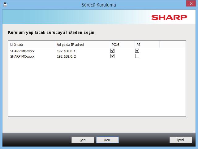 İçindekiler Windows / Yüklenecek yazılımı seçin Yazici sürücüsünün / PC faks sürücüsünün kurulumu (ortak prosedür) Standart kurulum / Gelişmiş Kurulum 1 [Standart kurulum] veya [Gelişmiş Kurulum]