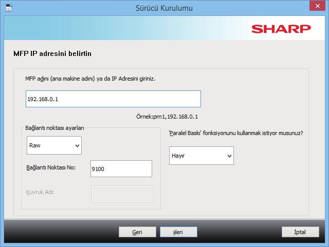 İçindekiler Windows / Yüklenecek yazılımı seçin Yazici sürücüsünün / PC faks sürücüsünün kurulumu (ortak prosedür) Özel kurulum Makinenin adresini belirleyerek kurulum 1 Yazıcının nasıl bağlandığı