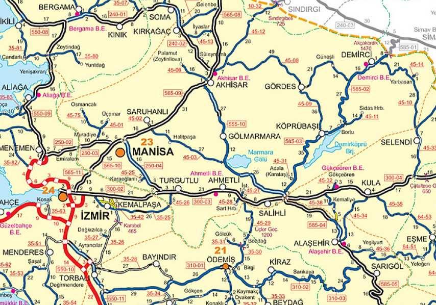 5. PLANLAMA ALANININ ULAŞIM AĞINDAKİ YERİ KULA Kula ve Yakın Çevresi Ulaşım Ağı Manisa nın ilçelerinden biri olan Kula, Manisa il merkezine 118 km. ve İzmir il merkezine yaklaşık 147 km.
