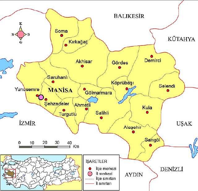 PLANLAMA ALANININ COĞRAFİ YAPISI Kula ilçesinin kesin coğrafi konumu 28 o 68 kuzey enlem ve 38 o 53 doğu boylamları arasında yer almakta olup, deniz seviyesinden yüksekliği 720 metredir.