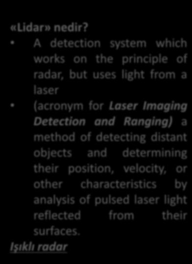 Lidar «Lidar» nedir?