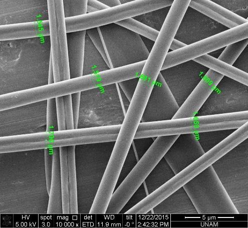 20 sn Süre arttıkça toplanan nanofiber miktarı da artmıştır. Çaplarda belirgin bir değişiklik olmamıştır.