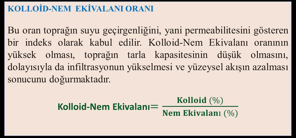 Dispersiyon oranına göre toprakları erozyona dayanıklı ve dayanıksız şekilde ayırmak için aşağıdaki sınır değerler