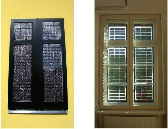 window Type of solar cells: multicrystalline silicon with grey colour