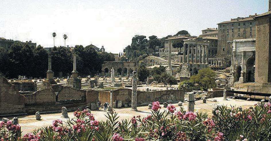 Resim 59: Colosseum (Kolezyum),Roma Evler ve Saraylar: Roma evi atrium ad verilen avluya aç lan odalardan oluflur. Avlunun ortas nda bir havuz vard r. Evlerin zeminleri mozaik döflelidir.