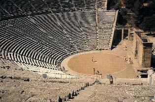Tepe yamaçlar ndaki tiyatrolar Yunan flehirlerinin önemli yap lar d r. M.Ö. 4. yy.