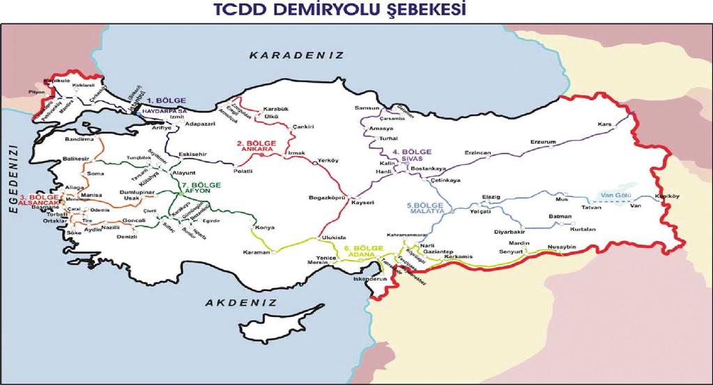 Coğrafya Eğitiminde Harita Algısı ve Kullanımı u Harita 1: Türkiye Demiryolları Dağılış Haritası (turizmturkiye. İnf/tcdd- tren- yollari- haritası) Harita 2: Türkiye Fiziki Haritası (www.hgk.