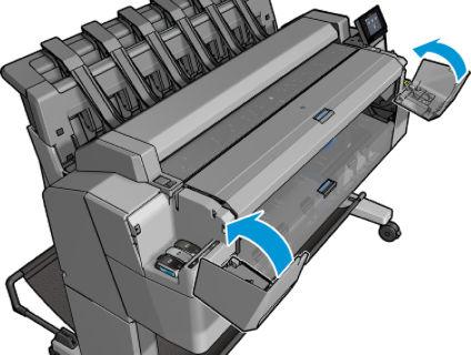 5. Tüm kartuşlar takıldıktan sonra kapağı kapatın. 6. Ön panel ekranında tüm kartuşların düzgün şekilde takıldığına dair bir onay görüntülenir.