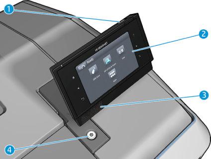 1. Yazdırılacak dosyaları ya da taranan dosyalar için hedef sağlayabilen bir USB flash sürücüyü bağlamak için kullanılan Yüksek Hızlı USB bağlantı noktası.