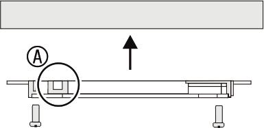 Kablo tesisatını montaj yüzeyi boyunca ilerletmek için delme şablonundaki "A" harfini referans alarak montaj yüzeyinde bir kablo erişim deliği açın.