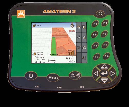 GPS-Maps read AMATRON 3 için GPS-Maps İlave modül GPS-Maps ile shape formatındaki uygulama haritaları GPS destekli olarak işlenebilir. Hem AMABUS, hem de ISOBUS modunda.