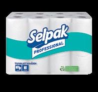 Tuvalet Kağıtları Bathroom Tissues Selpak Professional Tuvalet Kağıdı 2 lü Selpak Professional Bathroom Tissue g / m 2 Kat sayısı / Number of ply Yaprak sayısı / Number of sheet Yaprak eni / Sheet