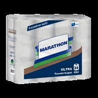 Marathon Extra Bathroom Tissue g / m 2 Kat sayısı / Number of ply Yaprak sayısı / Number of sheet Yaprak eni / Sheet width (cm) Yaprak boyu / Sheet length (cm) Rulo uzunluğu / Roll length (m) Net