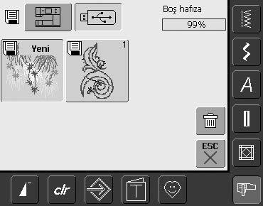 144 Motiflerin Saklanmasý Bir BERNINA USB çubuðunda Saklama kiþisel tasarým çubuðu seçmeli aksesuar olarak BERNINA satýcýnýzdan temin edilebilir istenilen motifi nakýþ bilgisayarýndan tasarým