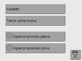 86 Kiþisel Program Dikiþlerin Deðiþtirilmesi Kiþisel Programýn Çalýþtýrýlmasý Kiþisel Program düðmesine basýnýz Kiþisel Program Ekraný deðiþtirilecek dikiþi seçin (örn.