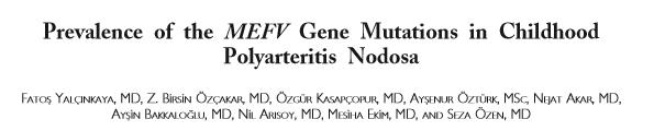 MEFV gen mutasyonları PAN?
