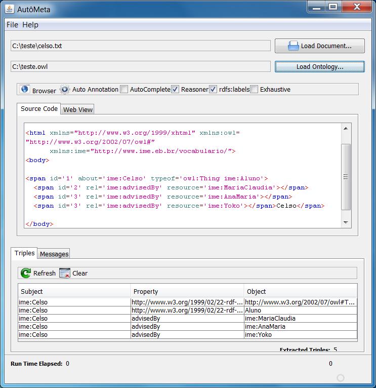 12 Şekil 2.8. AutoMeta kullanıcı grafik arayüzü 2.1.4. RDF schema RDF Schema, RDF üzerine inşa edilmiş ve RDF ile tanımlanamayan bazı ilişkilerin tanımlanmasını ve tanımlamaları yapılmasını sağlar.