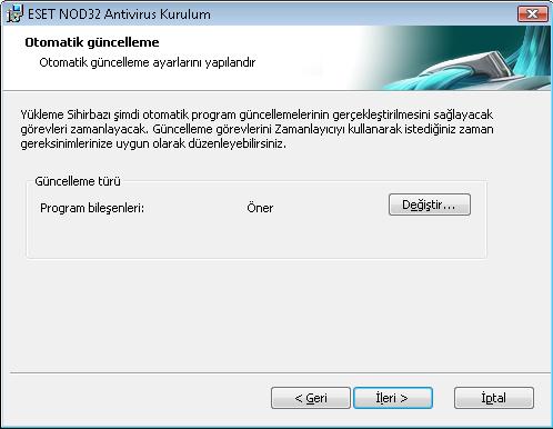 Yüklemenin bir sonraki adımı, program parametrelerini korumak için parola girmektir. Programı korumak istediğiniz bir parola seçin. Onaylamak için parolayı yeniden yazın.