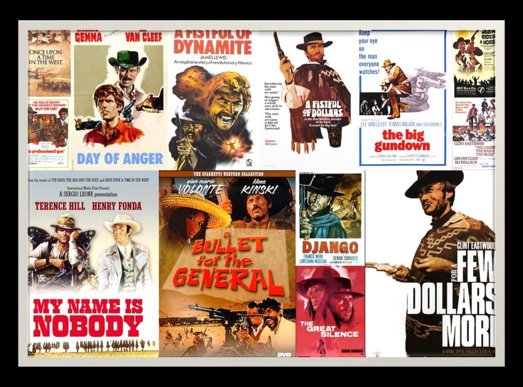 24 Spaghetti Western Spaghetti Western 1960-1975-ci illərdə Avropada əsasən italyan prodüser və rejissorları tərəfındən çəkilmiş Western filmlərinə (Kovboy filmləri) verilən addır.