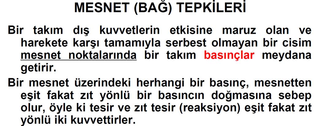 Bunlala zemin ve diğe cisimle, cismin yapabileceği haeketlee kaşı koya