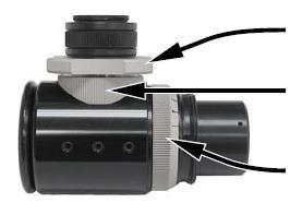 7. Görüntü üzerinde hassas ayarlar yapmak için video adaptörünü kullanın (bakınız Şekil 18-6). Dönüş ayarlama kilidi İnce Odak Ayarı İris Ayarı Şekil 18-6 Video Adaptörü Ayarları 7.1 Kamera odaklama.