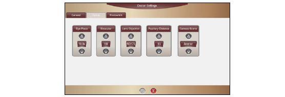 4. Geçerli doktorun tercihli ayarlarını belirlemek için, MENU butonuna ve daha sonra Özel menüdeki Doctor Settings (Doktor Ayarları) butonuna