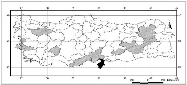 107 EK-3 (Devam). Araştırmada elde edilen taksonların Türkiye yayılışları Ek 3.