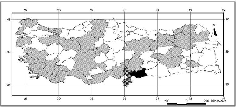 116 EK-3 (Devam). Araştırmada elde edilen taksonların Türkiye yayılışları Ek 3.