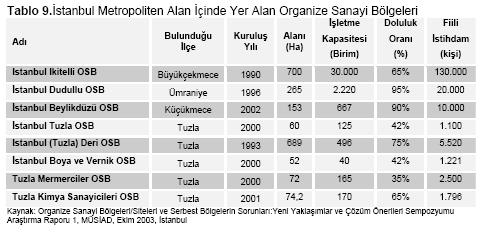 83 4.3.3.3.5 Sanayi Bu dönemde sanayi alanları ile ilgili olarak desantralizasyon gereği İstanbul da serbest bölgeler, küçük sanayi siteleri ve organize sanayi bölgeleri kurulmuştur.