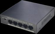 PFS3005-4P-58 4 Kanal PoE Switch İki Katmanlı Endüstriyel PoE Switch, MAC Adres Liste Kapasitesi: 1K, IEEE802.3 / IEEE802.3u /IEEE802.