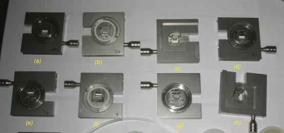 (b) de contanın sensor tutucuya yapıştırılan 3. sıvı hücre ara prototipi, Şekil 3.